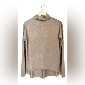 Animale beige metalic gold turtleneck sweater distressed size small oversized